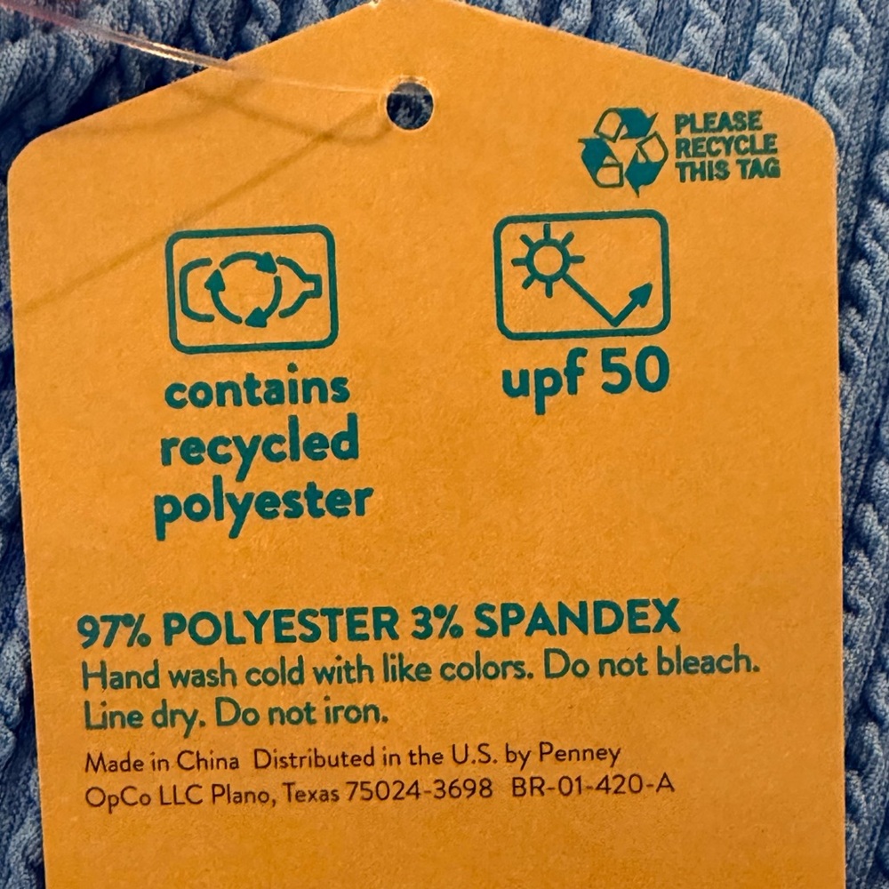 NWT Thereabouts Big Girls 2-PC Blue, Red, White Bikini Set (XL 18.5 Plus) - Picture 6 of 6